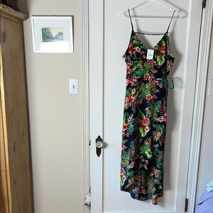 Lush Floral Maxi Dress with Spaghetti Straps LNWT